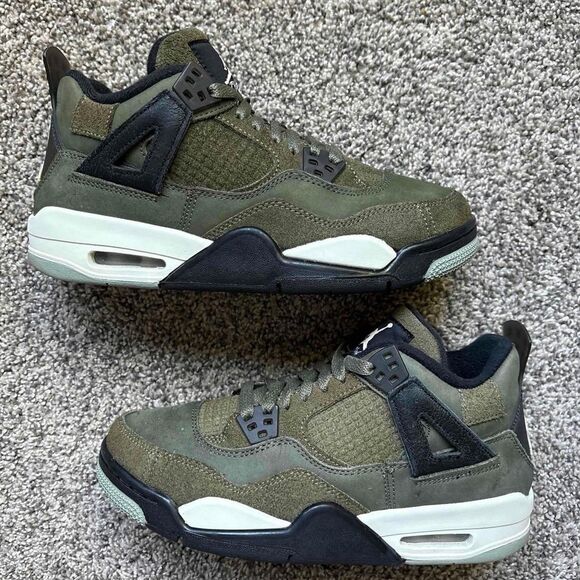 Nike Air Jordan 4 Craft Olive Size 6.5 Youth (Size 8 Women's) - Picture 1 of 7